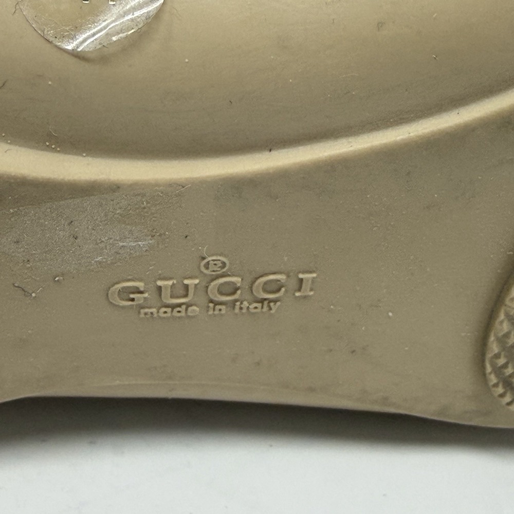 Gucci Guccissima Metallic Gold Canvas Leather‎ Hook Loop Sneakers Women 11 - Picture 12 of 15